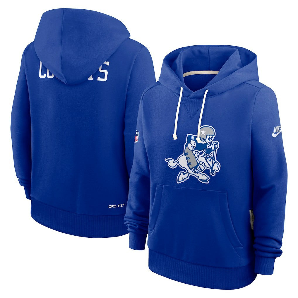 Dallas Cowboys Women's Throwback Sideline Standard Issue Dri-FIT Hoodie - Royal | Nike online