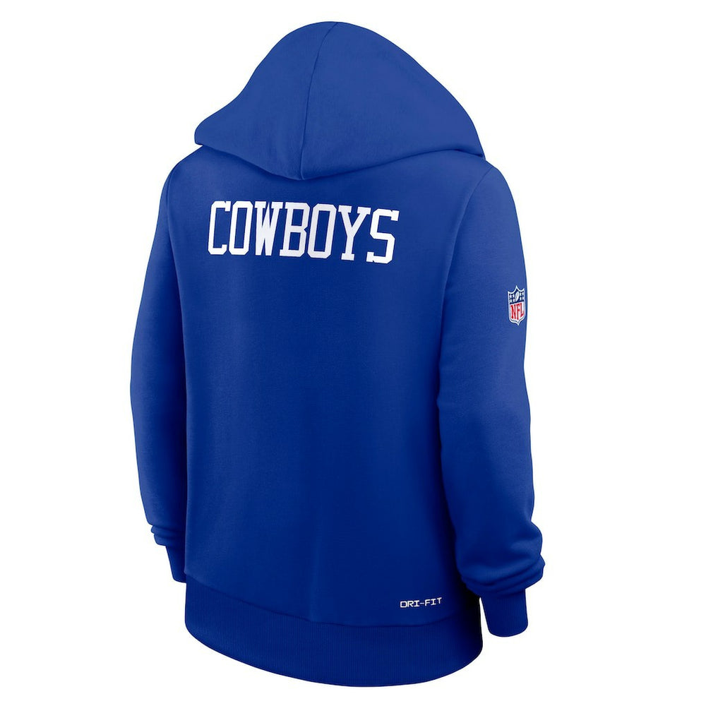 Dallas Cowboys Women's Throwback Sideline Standard Issue Dri-FIT Hoodie - Royal | Nike online