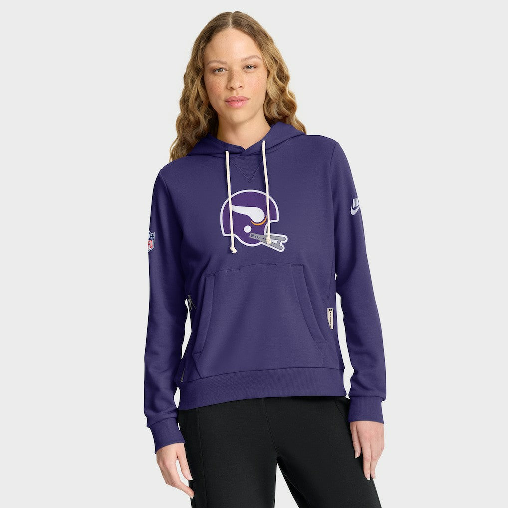 Minnesota Vikings Women's Throwback Sideline Standard Issue Dri-FIT Hoodie - Purple | Nike cheap