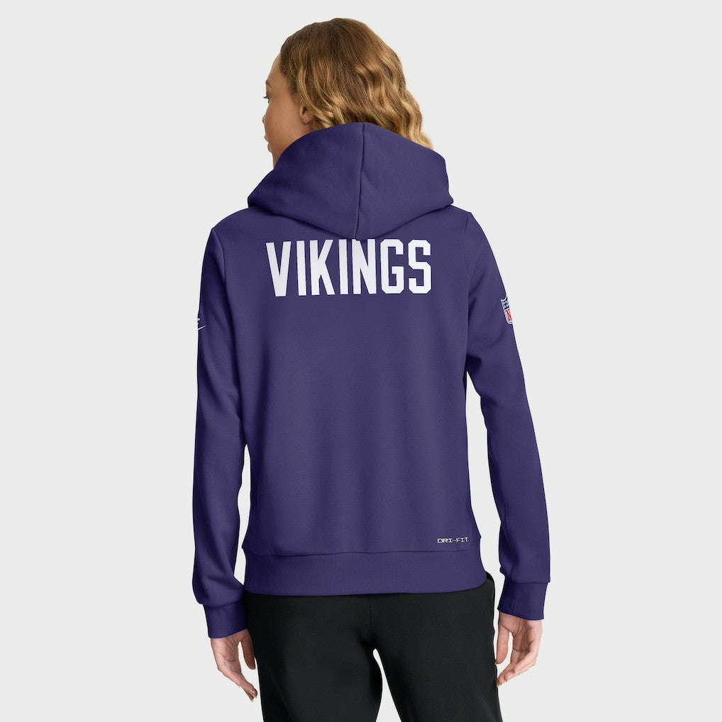 Minnesota Vikings Women's Throwback Sideline Standard Issue Dri-FIT Hoodie - Purple | Nike cheap