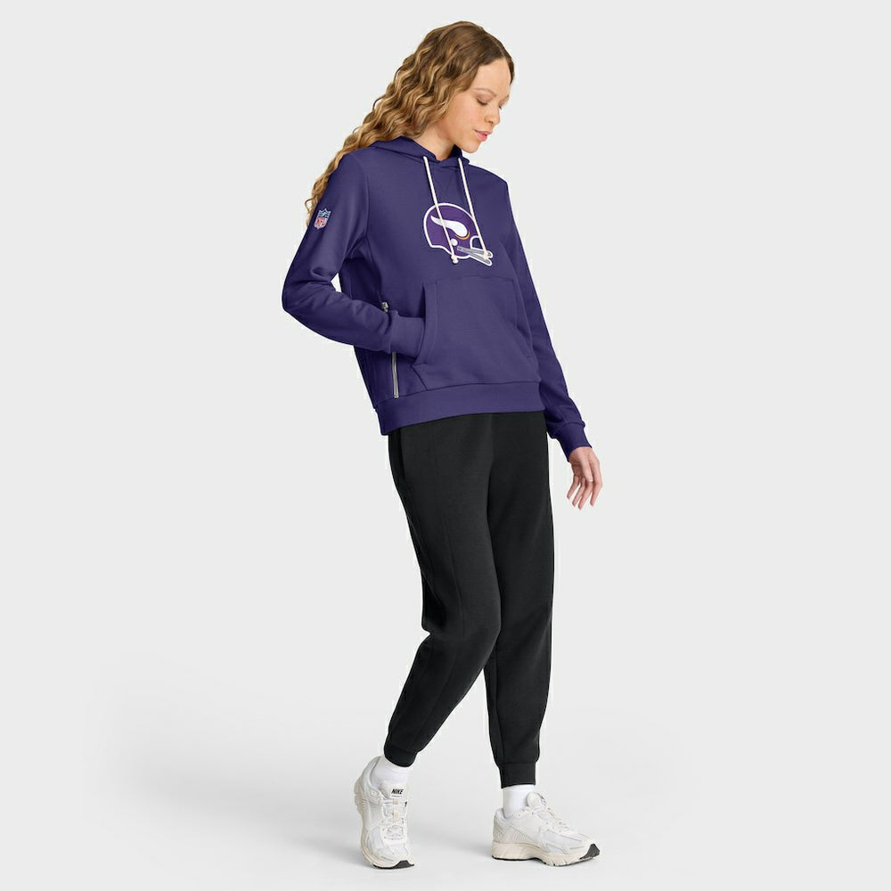 Minnesota Vikings Women's Throwback Sideline Standard Issue Dri-FIT Hoodie - Purple | Nike cheap