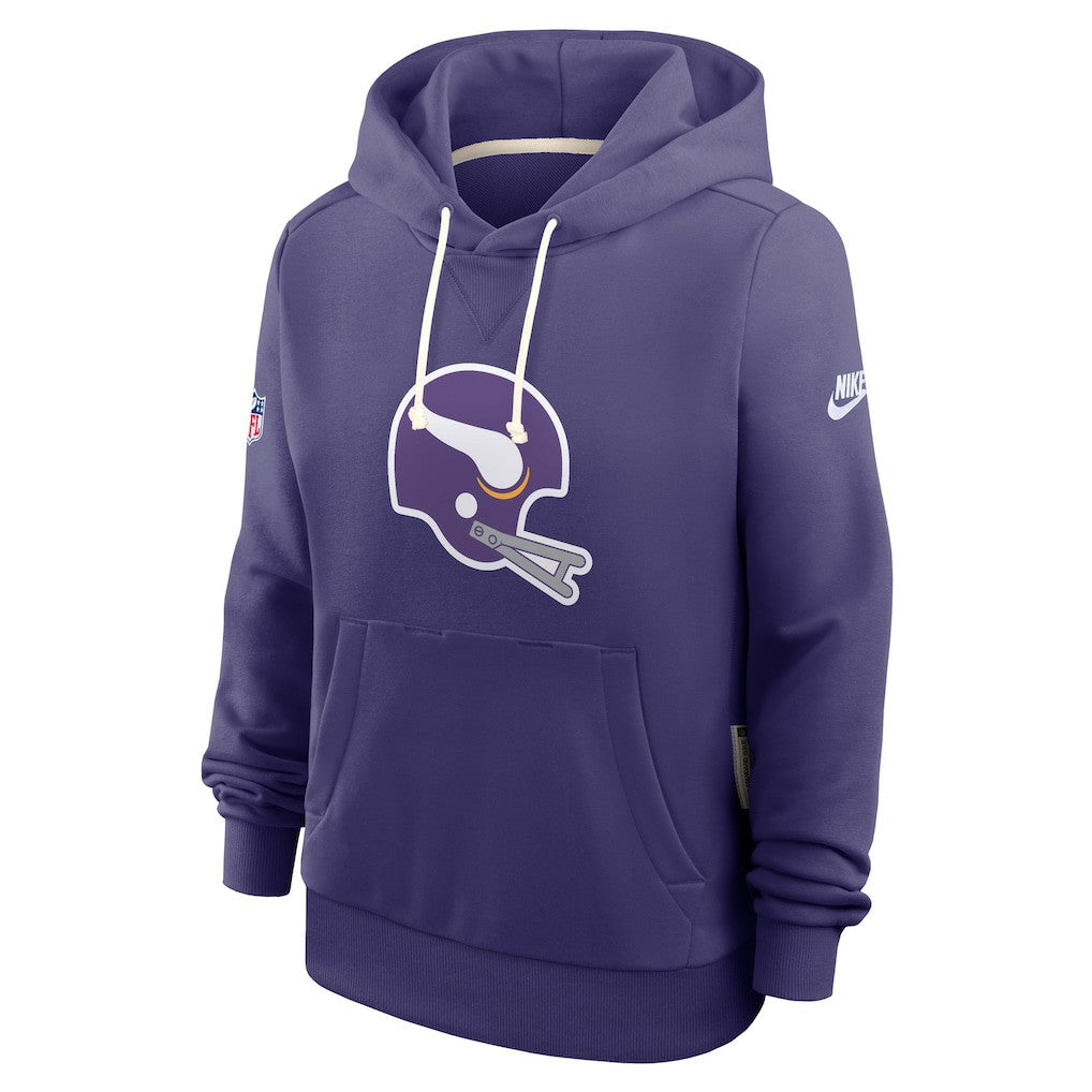 Minnesota Vikings Women's Throwback Sideline Standard Issue Dri-FIT Hoodie - Purple | Nike cheap