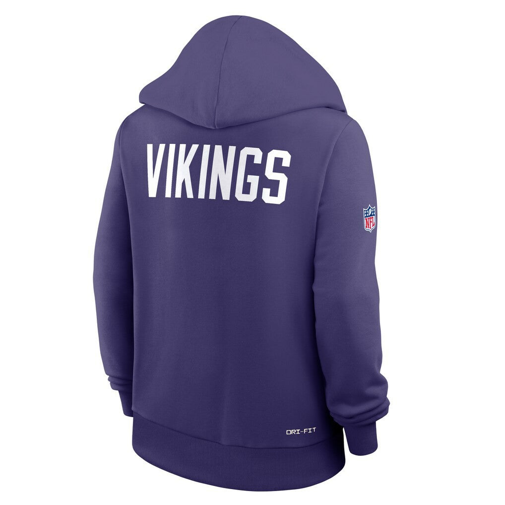 Minnesota Vikings Women's Throwback Sideline Standard Issue Dri-FIT Hoodie - Purple | Nike cheap
