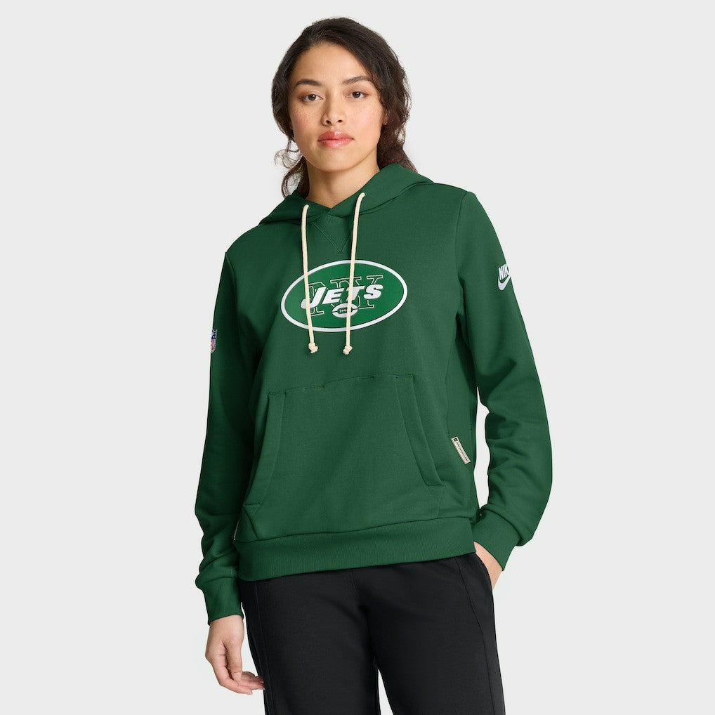 New York Jets Women's Throwback Sideline Standard Issue Dri-FIT Hoodie - Kelly Green | Nike cheap