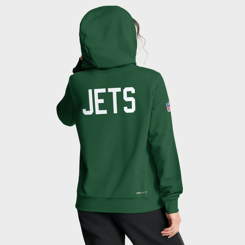 New York Jets Women's Throwback Sideline Standard Issue Dri-FIT Hoodie - Kelly Green | Nike cheap
