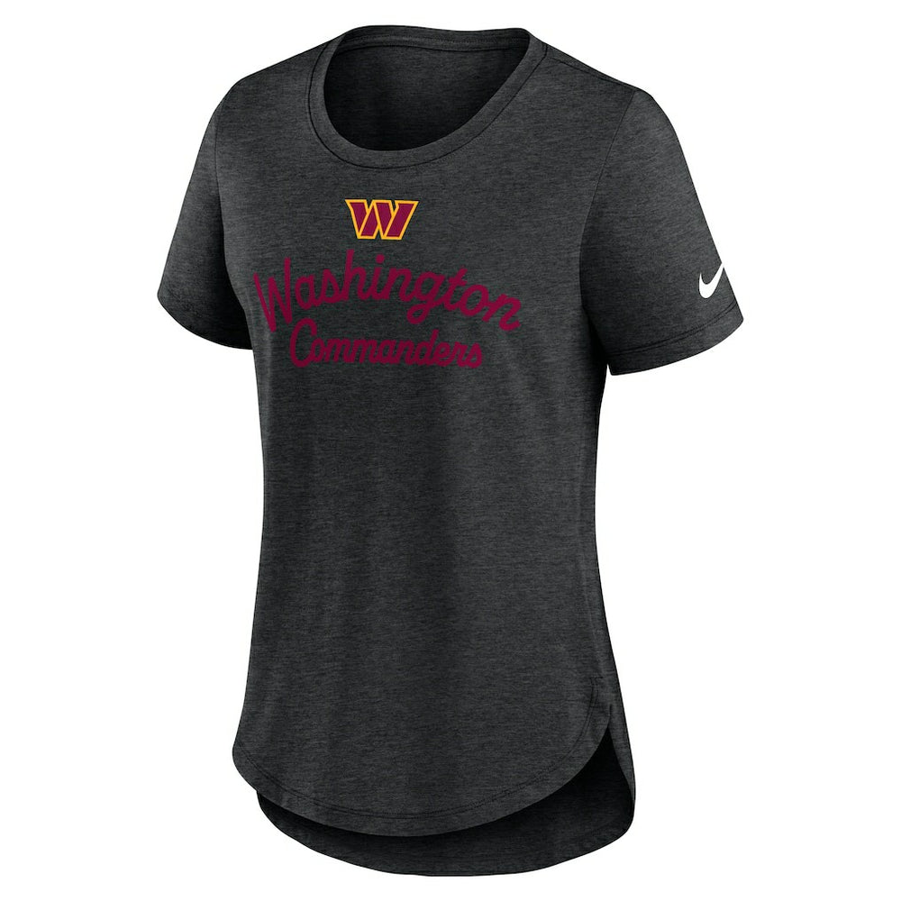 Washington Commanders Women's Script Tri-Blend T-Shirt - Charcoal | Nike for sale