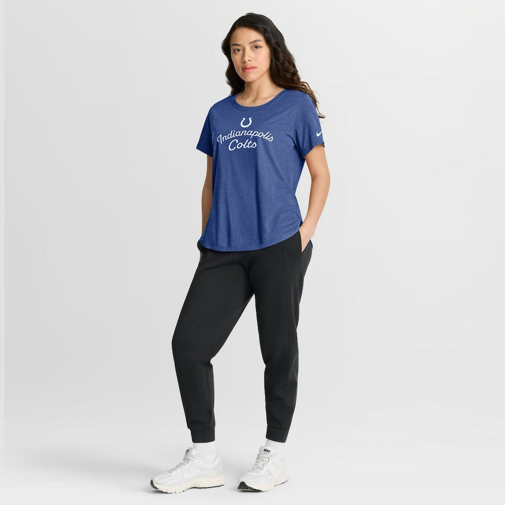Indianapolis Colts Women's Script Tri-Blend T-Shirt - Royal | Nike for sale