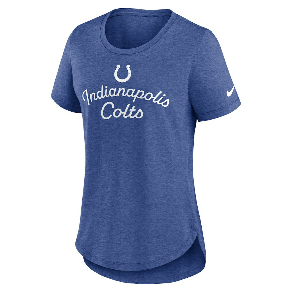 Indianapolis Colts Women's Script Tri-Blend T-Shirt - Royal | Nike for sale