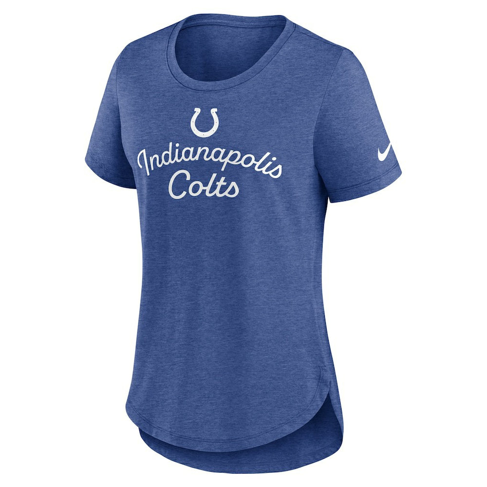 Indianapolis Colts Women's Script Tri-Blend T-Shirt - Royal | Nike for sale