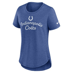 Indianapolis Colts Women's Script Tri-Blend T-Shirt - Royal | Nike for sale