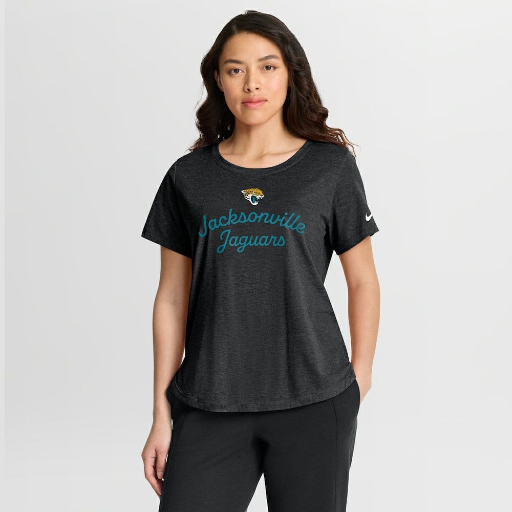 Jacksonville Jaguars Women's Script Tri-Blend T-Shirt - Black | Nike for sale