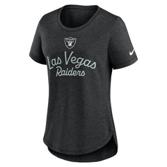 Las Vegas Raiders Women's Script Tri-Blend T-Shirt - Black | Nike for sale