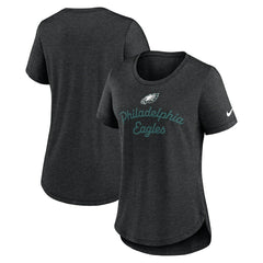 Philadelphia Eagles Women's Script Tri-Blend T-Shirt - Black | Nike sale