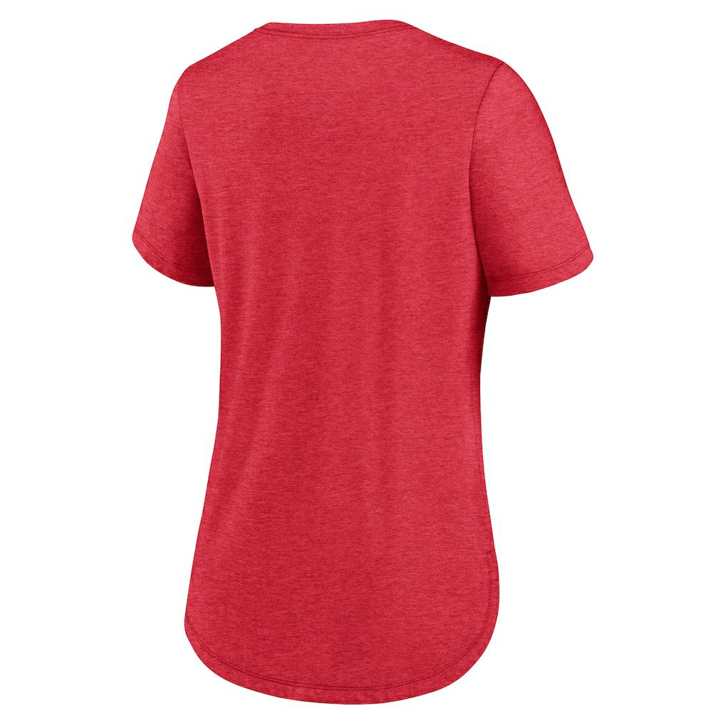 San Francisco 49ers Women's Script Tri-Blend T-Shirt - Scarlet | Nike online