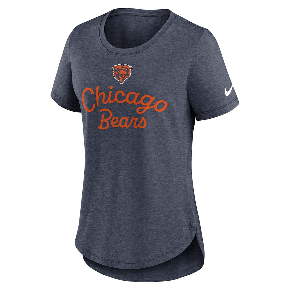 Chicago Bears Women's Script Tri-Blend T-Shirt - Navy | Nike discount