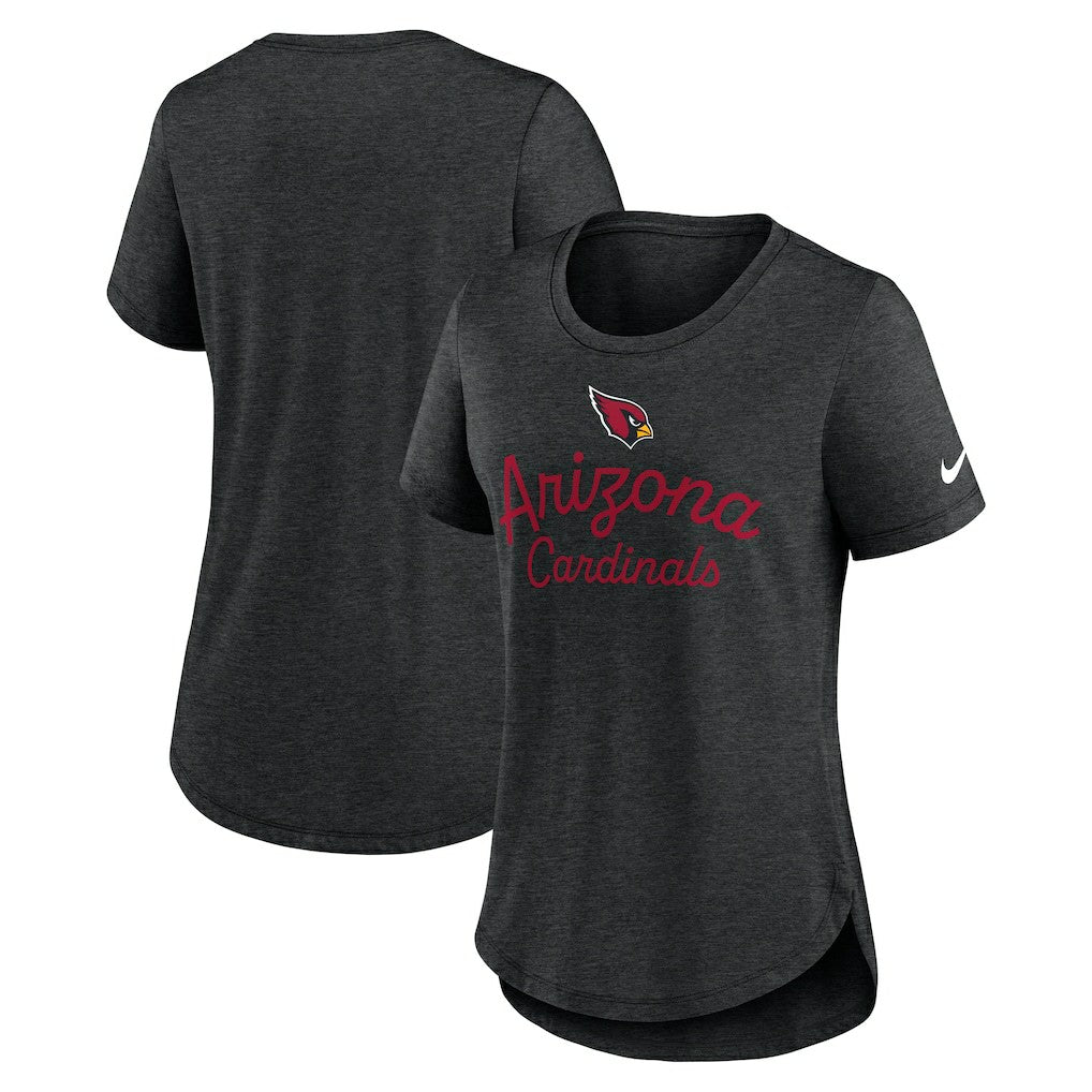 Arizona Cardinals Women's Script Tri-Blend T-Shirt - Black | Nike on sale