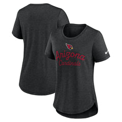 Arizona Cardinals Women's Script Tri-Blend T-Shirt - Black | Nike on sale
