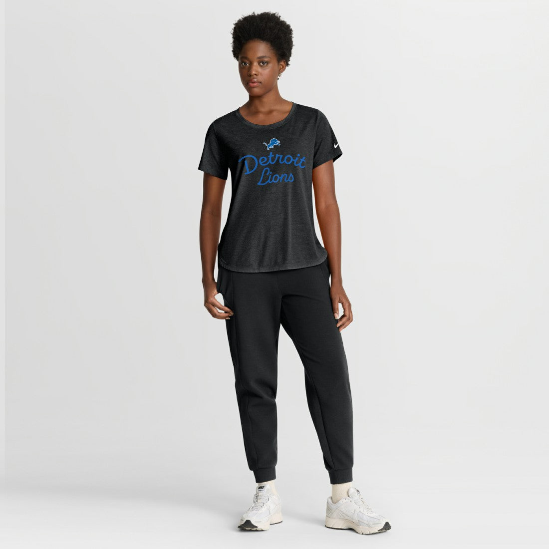 Detroit Lions Women's Script Tri-Blend T-Shirt - Black | Nike online