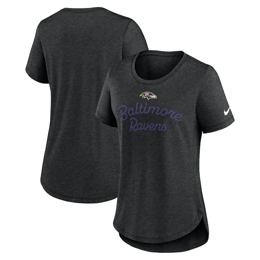 Baltimore Ravens Women's Script Tri-Blend T-Shirt - Black | Nike discount
