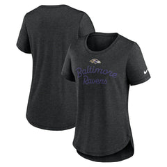 Baltimore Ravens Women's Script Tri-Blend T-Shirt - Black | Nike discount