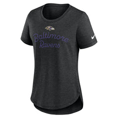Baltimore Ravens Women's Script Tri-Blend T-Shirt - Black | Nike discount