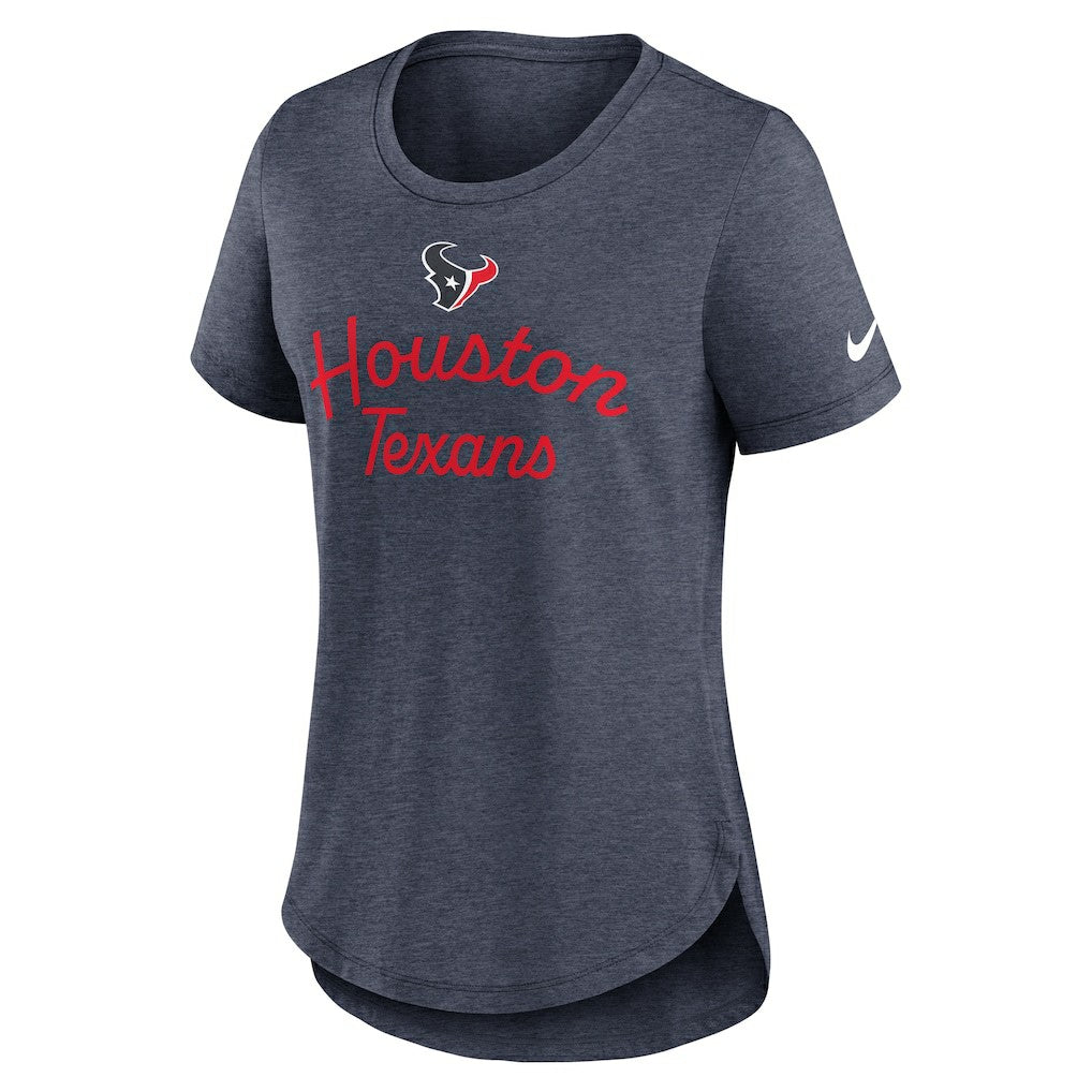 Houston Texans Women's Script Tri-Blend T-Shirt - Navy | Nike cheap