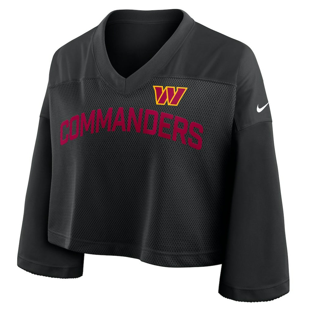 Washington Commanders Women's Primetime Cropped Mesh Dri-FIT Fashion Jersey - Black | Nike sale