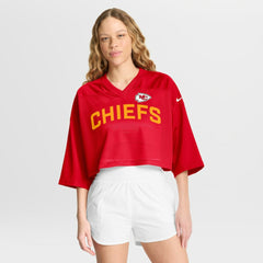 Kansas City Chiefs Women's Primetime Cropped Mesh Dri-FIT Fashion Jersey - Red | Nike sale