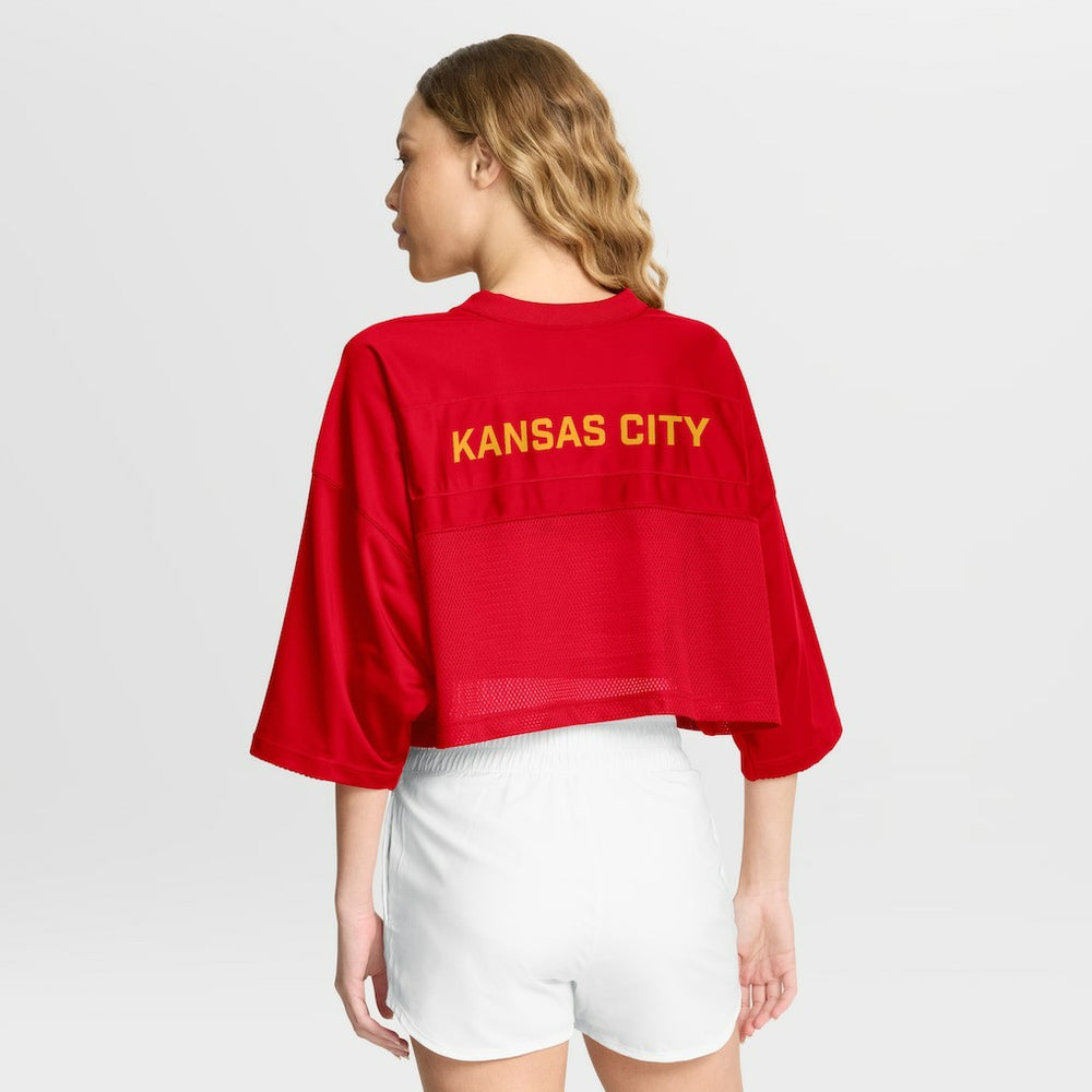 Kansas City Chiefs Women's Primetime Cropped Mesh Dri-FIT Fashion Jersey - Red | Nike sale