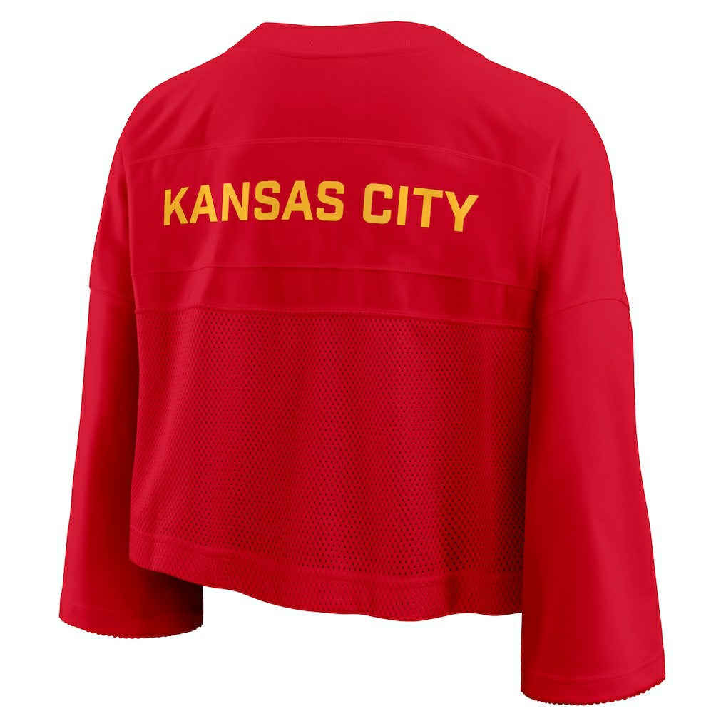 Kansas City Chiefs Women's Primetime Cropped Mesh Dri-FIT Fashion Jersey - Red | Nike sale
