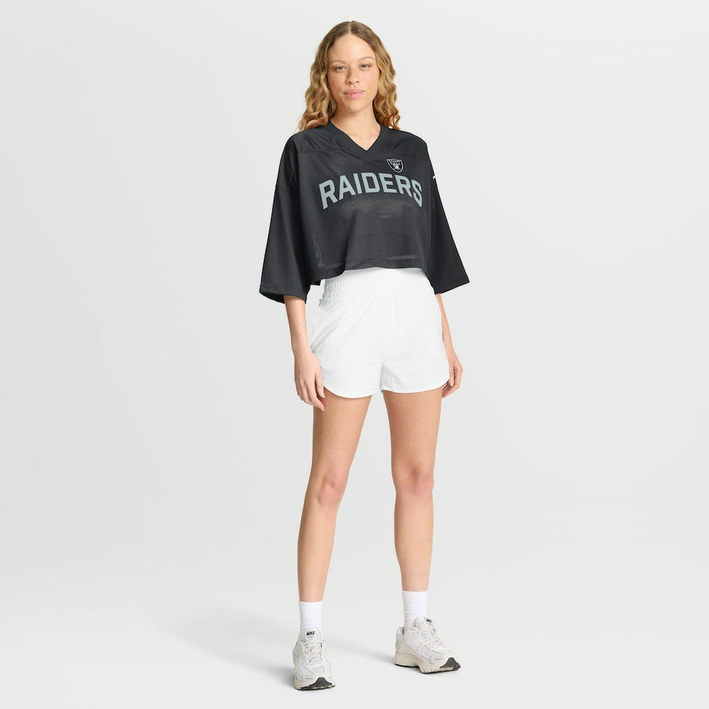 Las Vegas Raiders Women's Primetime Cropped Mesh Dri-FIT Fashion Jersey - Black | Nike sale