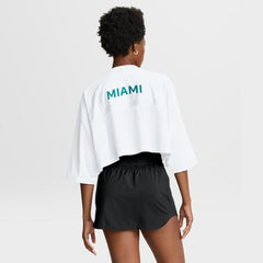 Miami Dolphins Women's Primetime Cropped Mesh Dri-FIT Fashion Jersey - White | Nike cheap