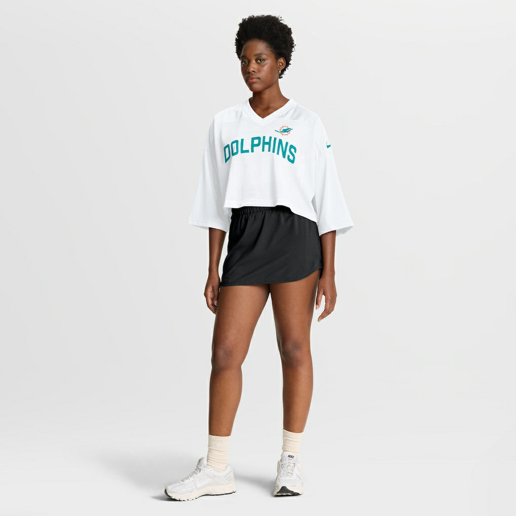 Miami Dolphins Women's Primetime Cropped Mesh Dri-FIT Fashion Jersey - White | Nike cheap