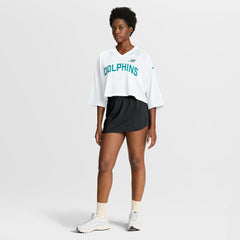 Miami Dolphins Women's Primetime Cropped Mesh Dri-FIT Fashion Jersey - White | Nike cheap