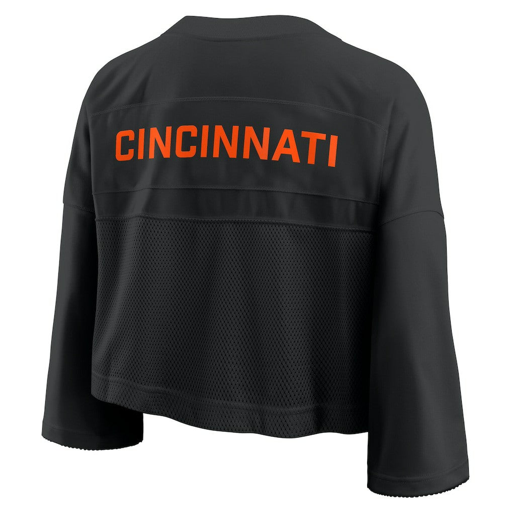 Cincinnati Bengals Women's Primetime Cropped Mesh Dri-FIT Fashion Jersey - Black | Nike discount