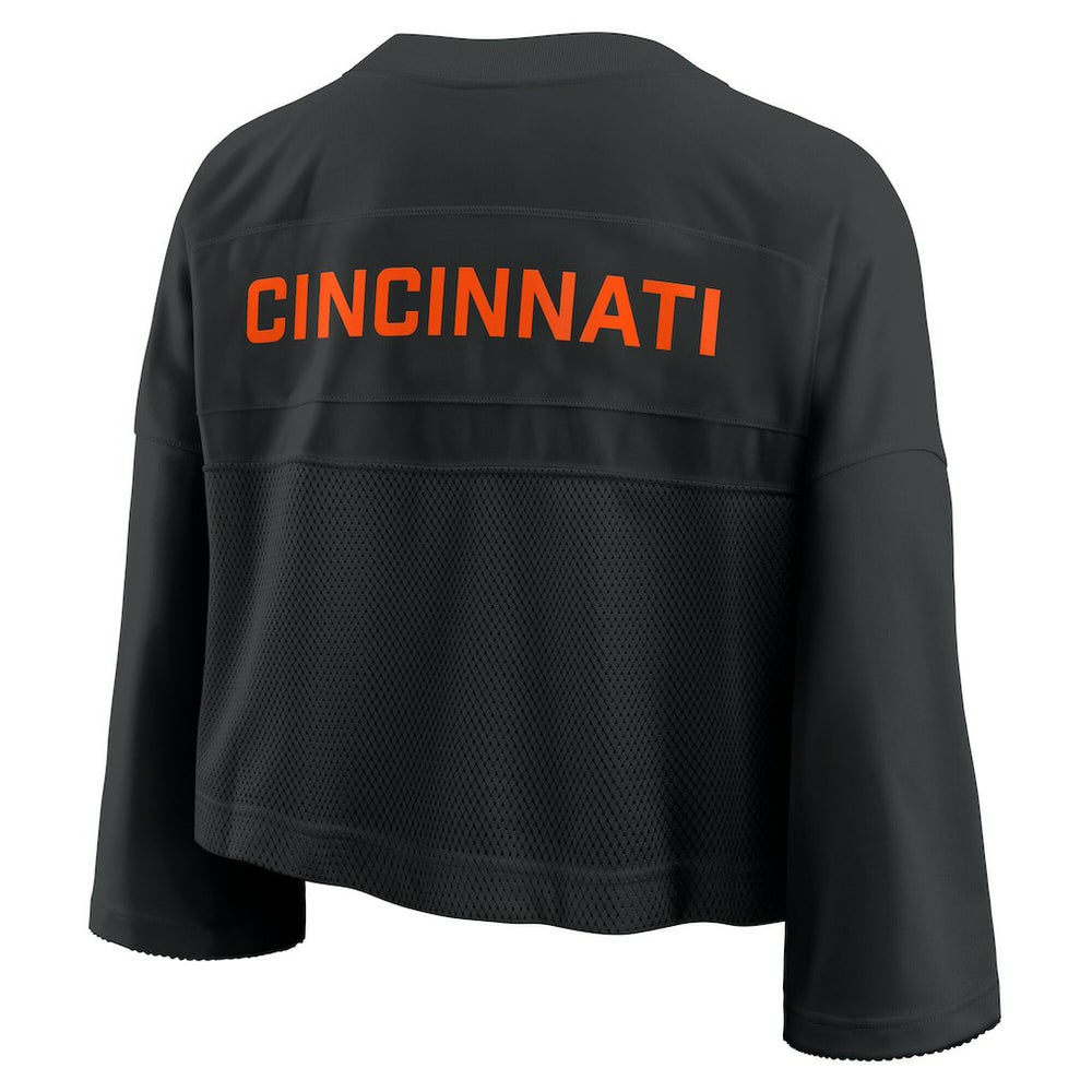 Cincinnati Bengals Women's Primetime Cropped Mesh Dri-FIT Fashion Jersey - Black | Nike discount