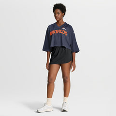 Denver Broncos Women's Primetime Cropped Mesh Dri-FIT Fashion Jersey - Navy | Nike on sale