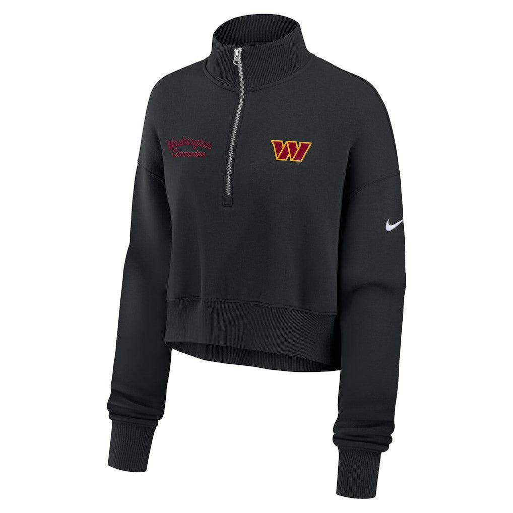 Washington Commanders Women's Primetime Phoenix Half-Zip Sweatshirt - Black | Nike outlet