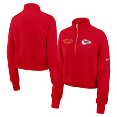 Kansas City Chiefs Women's Primetime Phoenix Half-Zip Sweatshirt - Red | Nike on sale