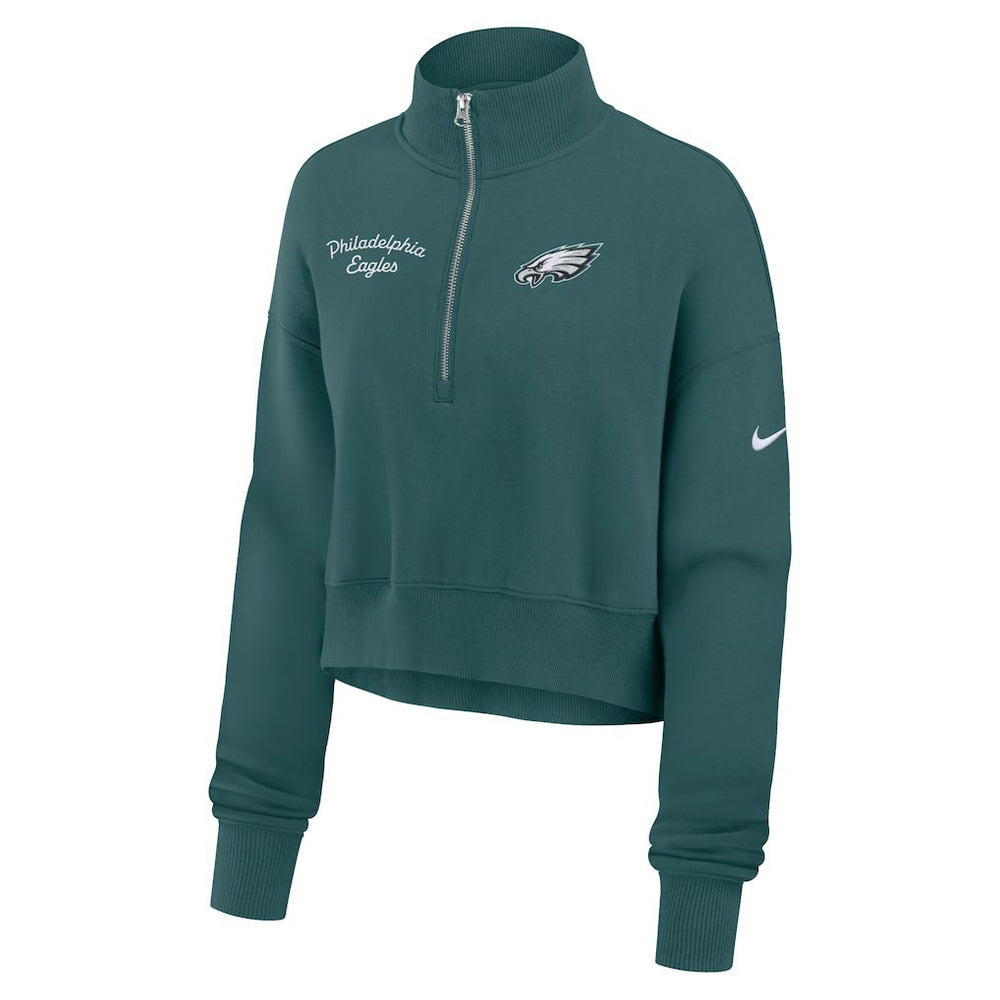 Philadelphia Eagles Women's Primetime Phoenix Half-Zip Sweatshirt - Midnight Green | Nike outlet