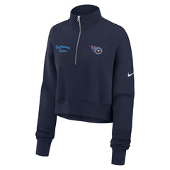 Tennessee Titans Women's Primetime Phoenix Half-Zip Sweatshirt - Navy | Nike on sale