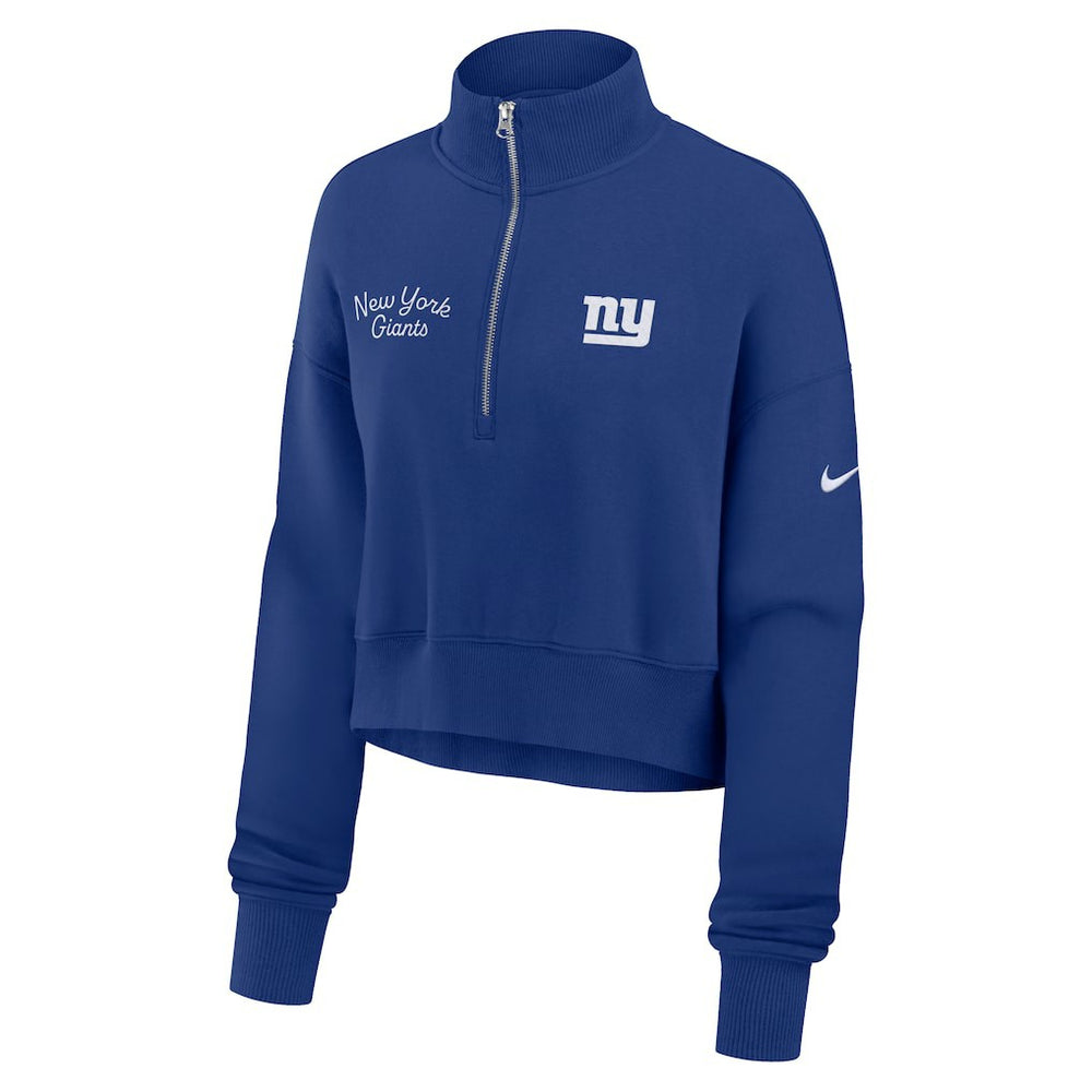 New York Giants Women's Primetime Phoenix Half-Zip Sweatshirt - Royal | Nike discount