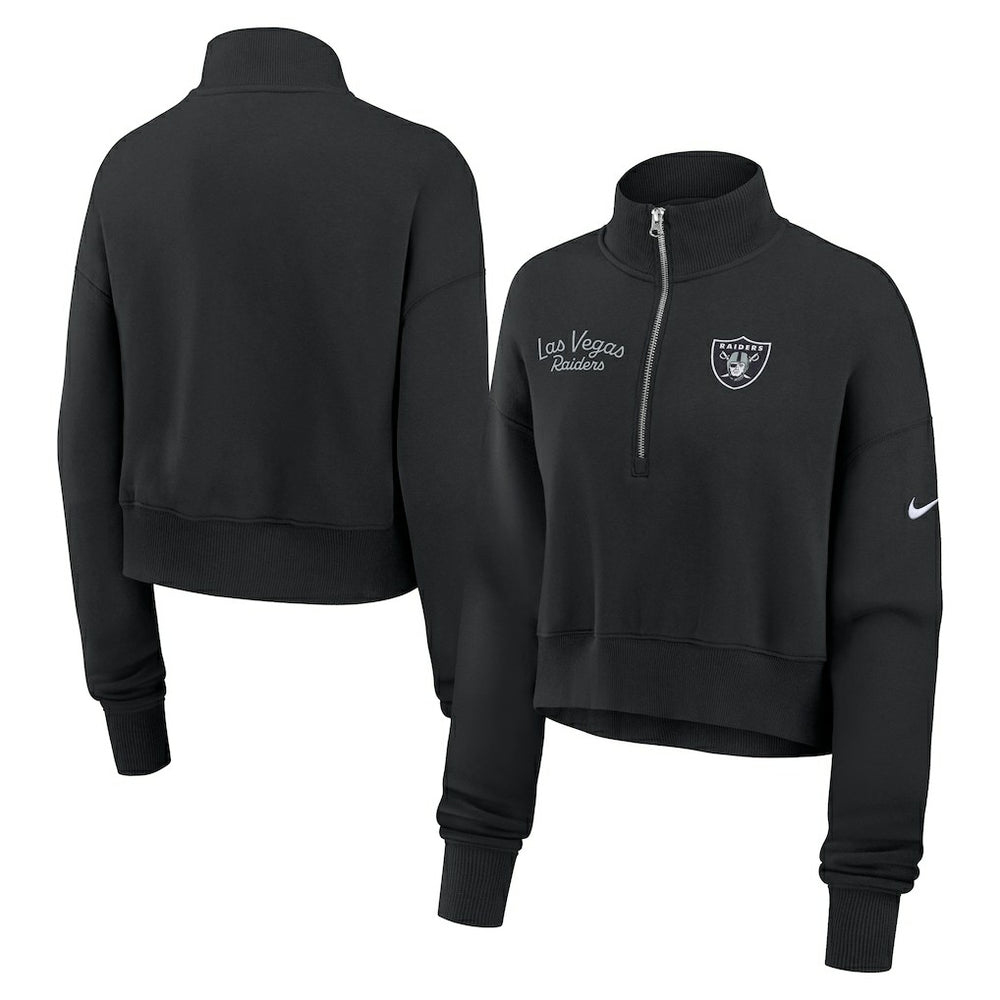 Las Vegas Raiders Women's Primetime Phoenix Half-Zip Sweatshirt - Black | Nike sale