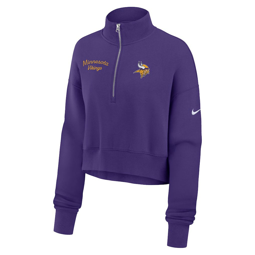 Minnesota Vikings Women's Primetime Phoenix Half-Zip Sweatshirt - Purple | Nike for sale