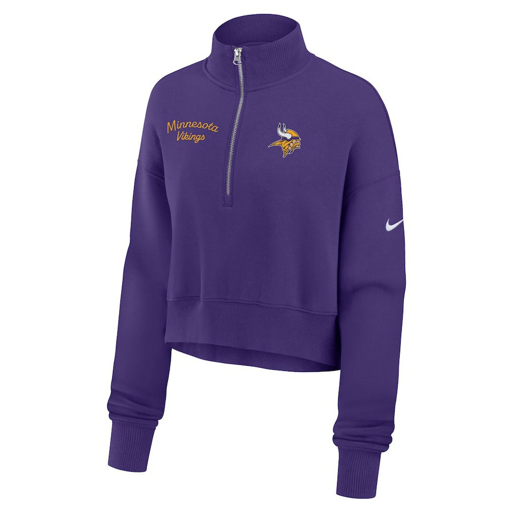 Minnesota Vikings Women's Primetime Phoenix Half-Zip Sweatshirt - Purple | Nike for sale