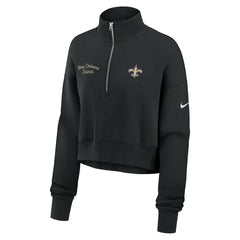 New Orleans Saints Women's Primetime Phoenix Half-Zip Sweatshirt - Black | Nike outlet