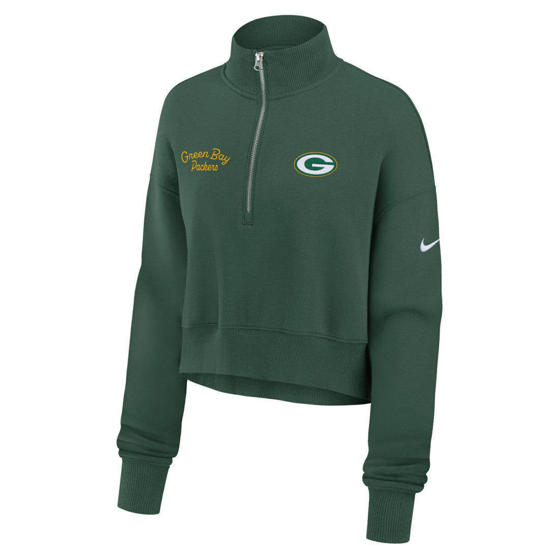 Green Bay Packers Women's Primetime Phoenix Half-Zip Sweatshirt - Green | Nike cheap
