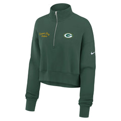 Green Bay Packers Women's Primetime Phoenix Half-Zip Sweatshirt - Green | Nike cheap