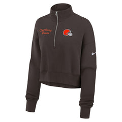 Cleveland Browns Women's Primetime Phoenix Half-Zip Sweatshirt - Brown | Nike on sale