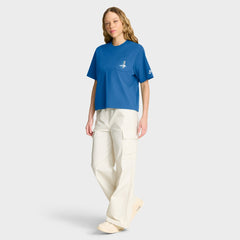 Detroit Lions Women's Rewind Pocket Boxy T-Shirt - Blue | Nike outlet